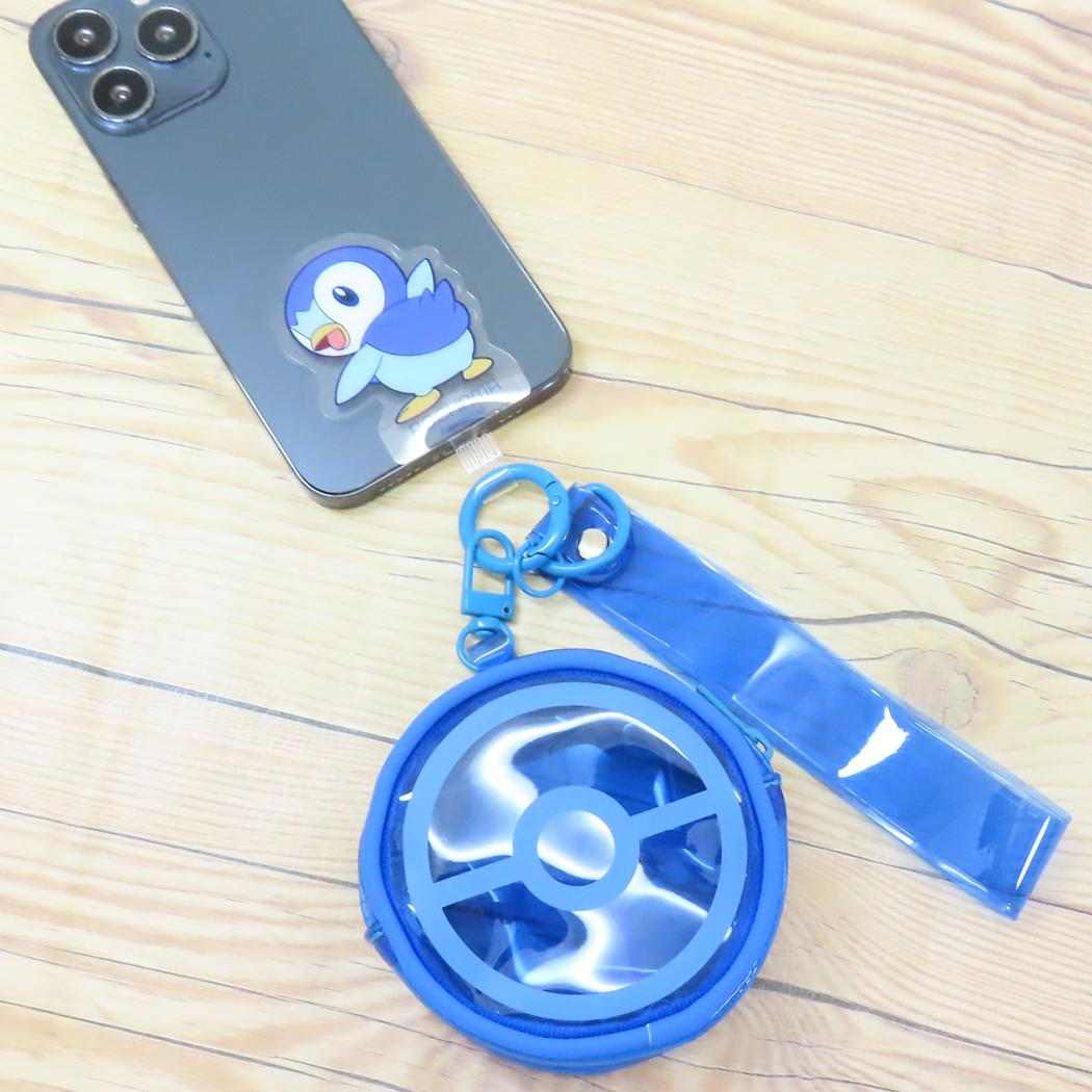 マルチリングプラス ハントドストラップ＆ポーチ付 スマホアクセ ポケットモンスター ポッチャマ ポケモン グルマンディーズ 携帯ストラップ メール便可