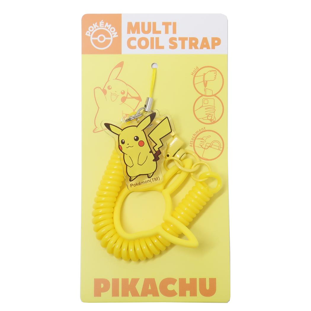 マルチコイルストラップ スマホアクセ ポケットモンスター ピカチュウ ポケモン グルマンディーズ 携帯ストラップ メール便可