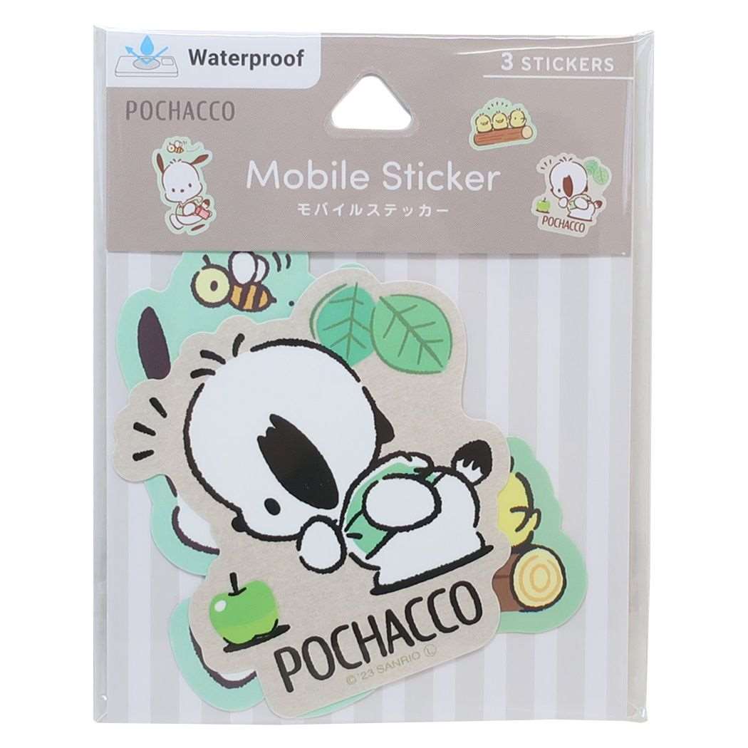 モバイルステッカー ダイカットシール ポチャッコ サンリオ グルマンディーズ デコシール メール便可
