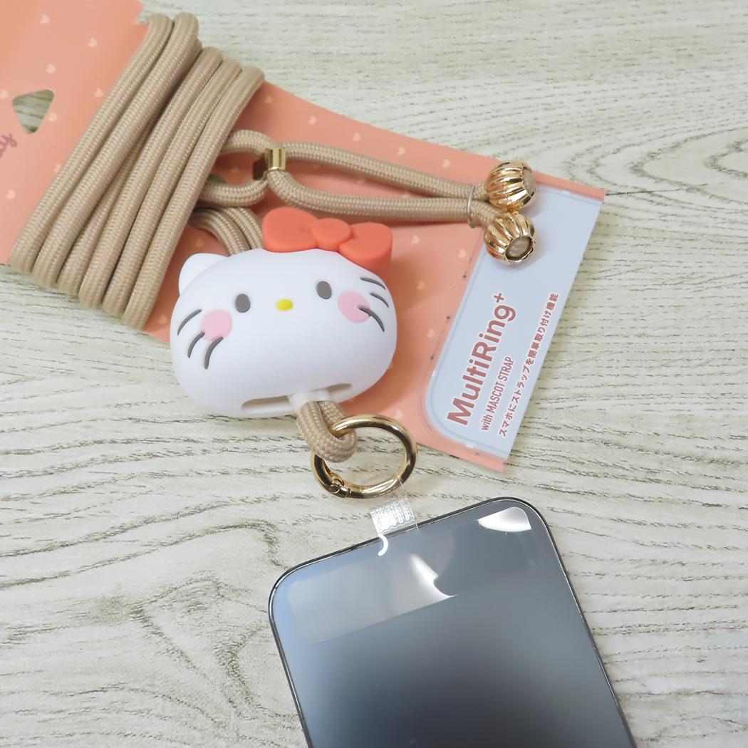 マルチリングプラス マスコットストラップ スマホアクセ ハローキティ サンリオ グルマンディーズ ショルダーストラップ スマホショルダー