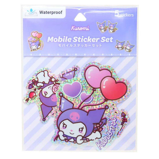 モバイルステッカー 5枚セット ダイカットシール クロミ サンリオ グルマンディーズ デコシール スマホデコ メール便可