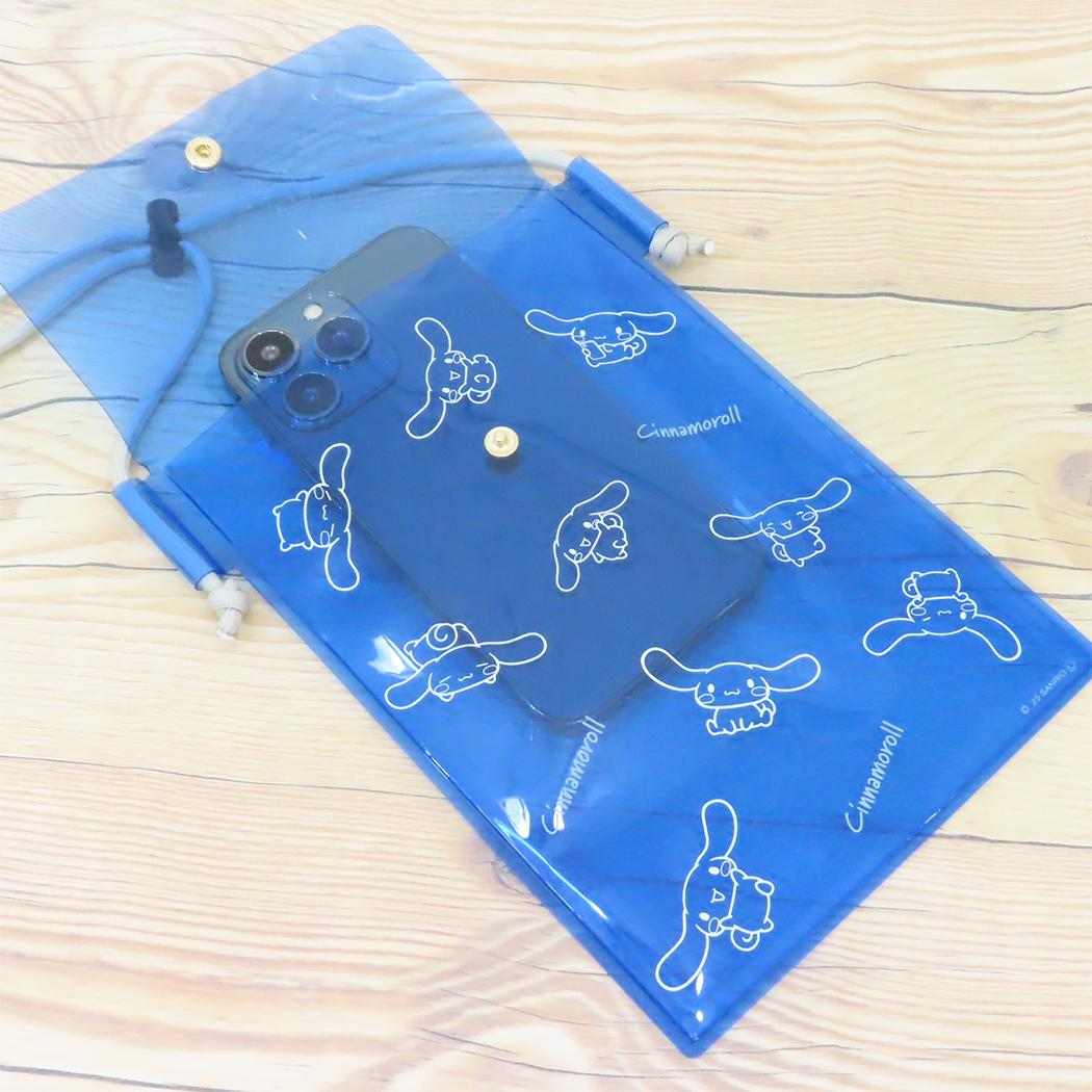 IIIIpocket Clear スマートフォンポーチ スマホポーチ シナモロール サンリオ グルマンディーズ 小物入れ メール便可