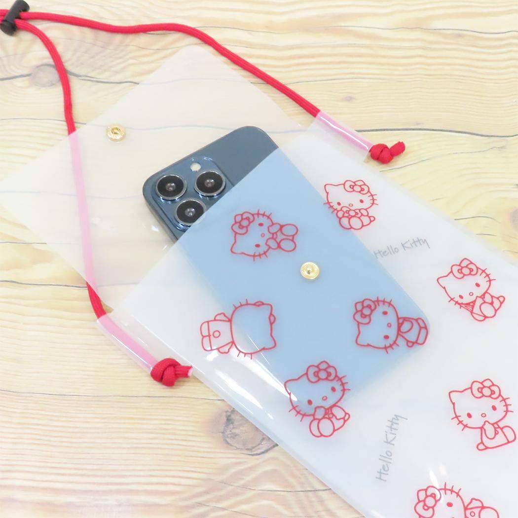 IIIIpocket Clear スマートフォンポーチ スマホポーチ ハローキティ サンリオ グルマンディーズ 小物入れ メール便可
