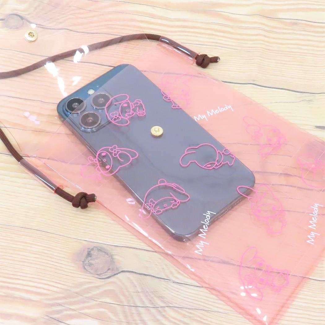 IIIIpocket Clear スマートフォンポーチ スマホポーチ マイメロディ サンリオ グルマンディーズ 小物入れ メール便可
