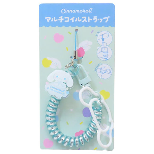 マルチコイルストラップ スマホアクセ シナモロール サンリオ グルマンディーズ 携帯ストラップ メール便可
