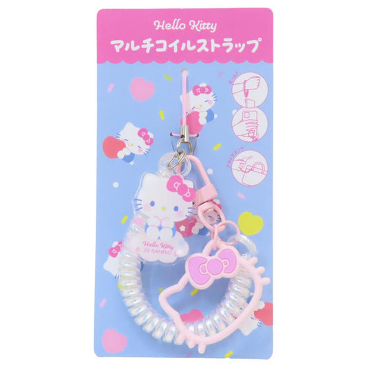 マルチコイルストラップ スマホアクセ ハローキティ サンリオ グルマンディーズ 携帯ストラップ メール便可