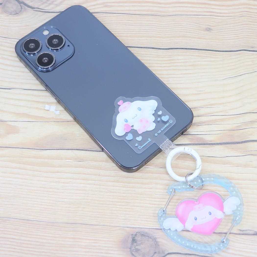 マルチリングプラス クリアカラビナ付き スマホアクセ シナモロール サンリオ グルマンディーズ 落下防止 スマホホルダー メール便可