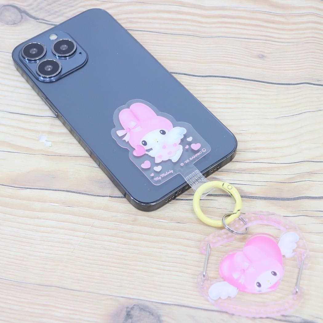 マルチリングプラス クリアカラビナ付き スマホアクセ マイメロディ サンリオ グルマンディーズ 落下防止 スマホホルダー メール便可