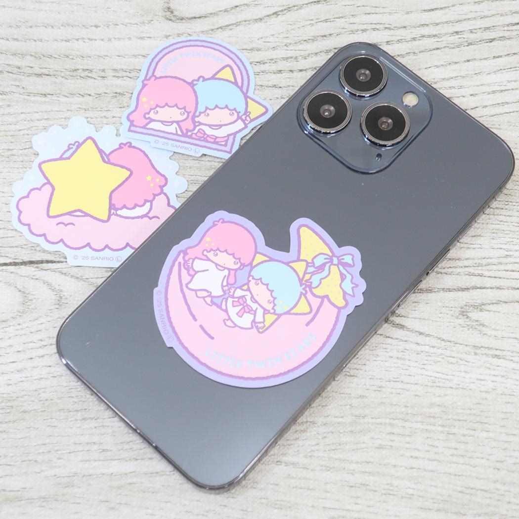 蓄光モバイルステッカー ダイカットシール リトルツインスターズ サンリオ グルマンディーズ デコレーション 光る メール便可