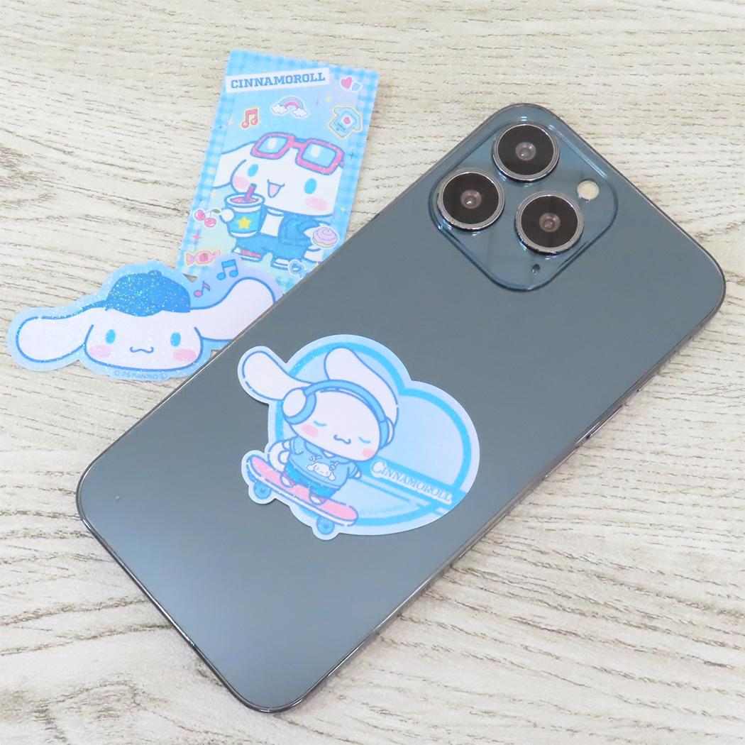 モバイルステッカー ダイカットシール シナモロール サンリオ グルマンディーズ デコシール メール便可