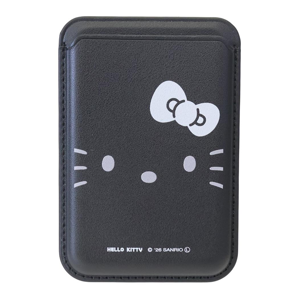 ハローキティ カードケース カードウォレット for MagSafe ブラック サンリオ グルマンディーズ