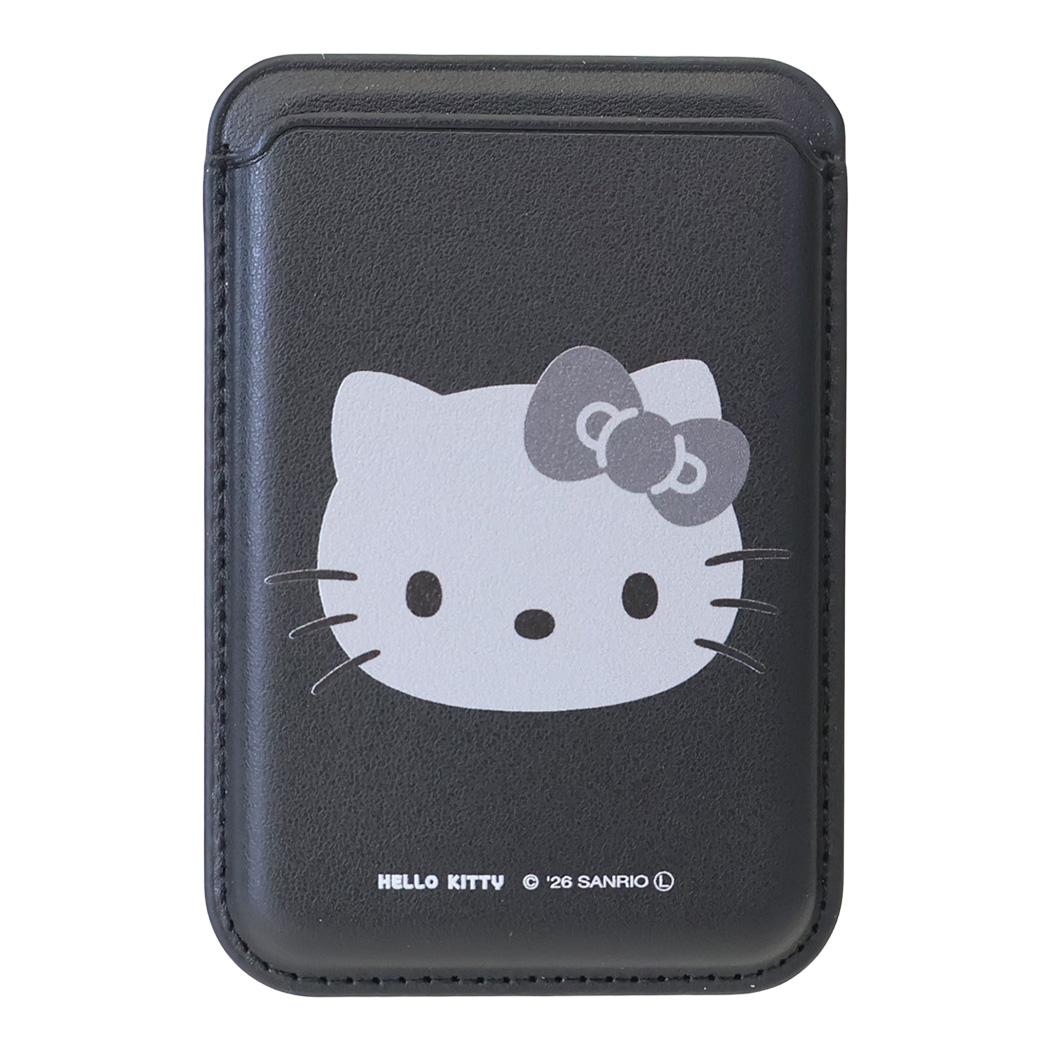 ハローキティ カードケース カードウォレット for MagSafe グレー サンリオ グルマンディーズ