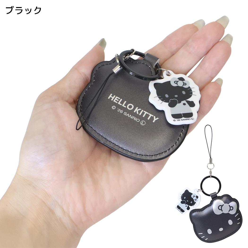 ハローキティ スマホアクセ モバイル PU レザーストラップ ブラック サンリオ グルマンディーズ