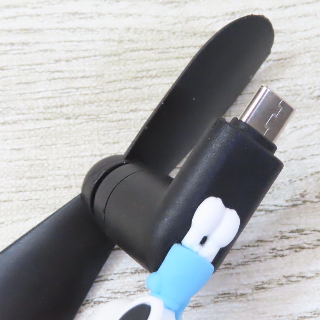 コネクタ付きミニクールファン USB Type-C 携帯用扇風機 スヌーピー ジョー クール ピーナッツ グルマンディーズ ミニ扇風機 小型扇風機 ハンディ メール便可