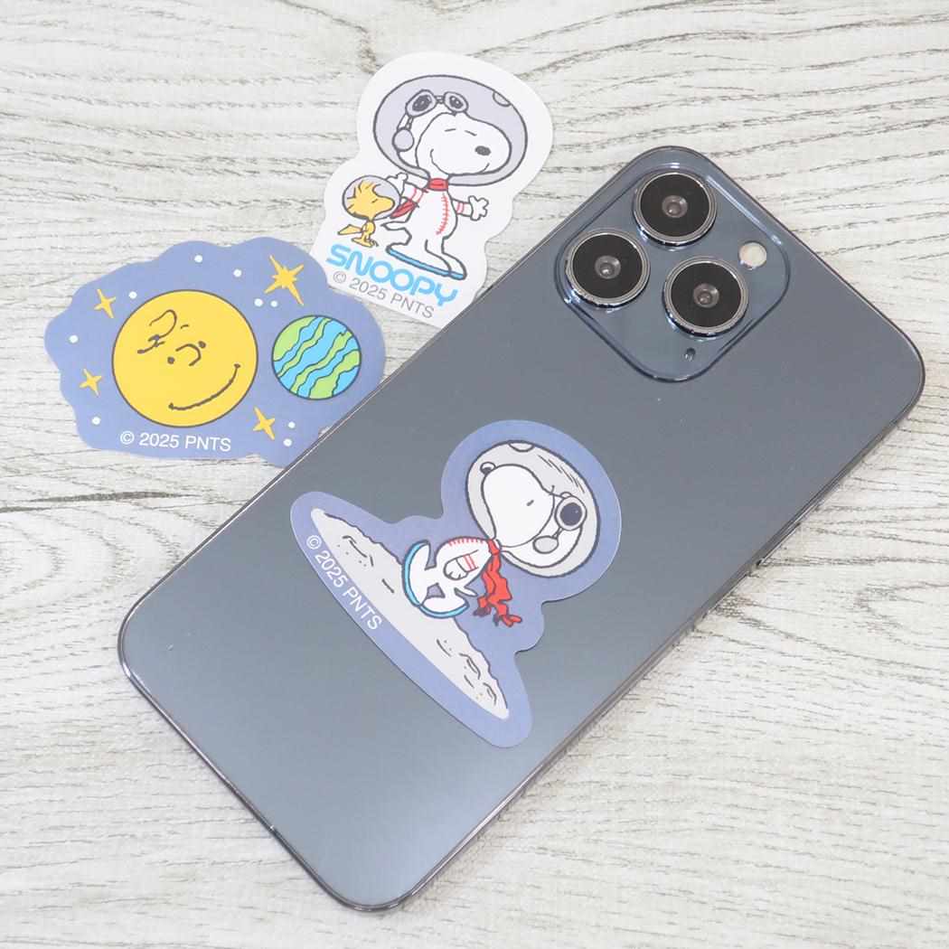 蓄光モバイルステッカー ダイカットシール スヌーピー アストロ ノーツ ピーナッツ グルマンディーズ デコレーション 光る メール便可