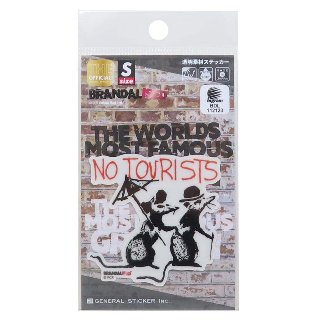 バンクシー BRANDALISED ダイカットシール 透明素材ステッカー Tourist Rats ゼネラルステッカー デコステッカー 耐水耐光 グッズ メール便可 シネマコレクション