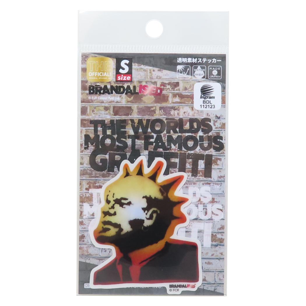 透明素材ステッカー ダイカットシール バンクシー BRANDALISED Lenin Mohawk ゼネラルステッカー デコステッカー 耐水耐光 メール便可
