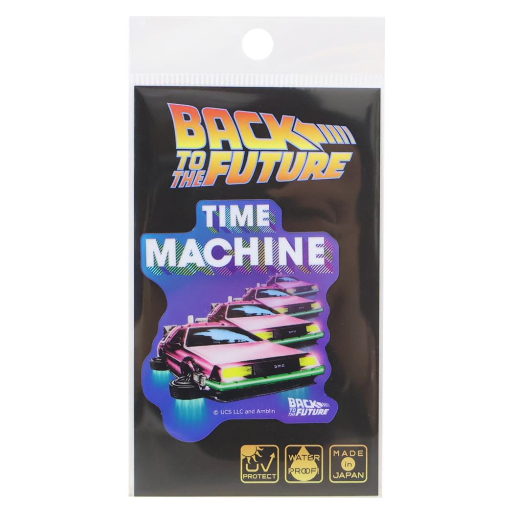 ホログラムステッカー ダイカットシール バックトゥザフューチャー TIME MACHINE ゼネラルステッカー 耐水耐光 デコステッカー 日本製 映画メール便可