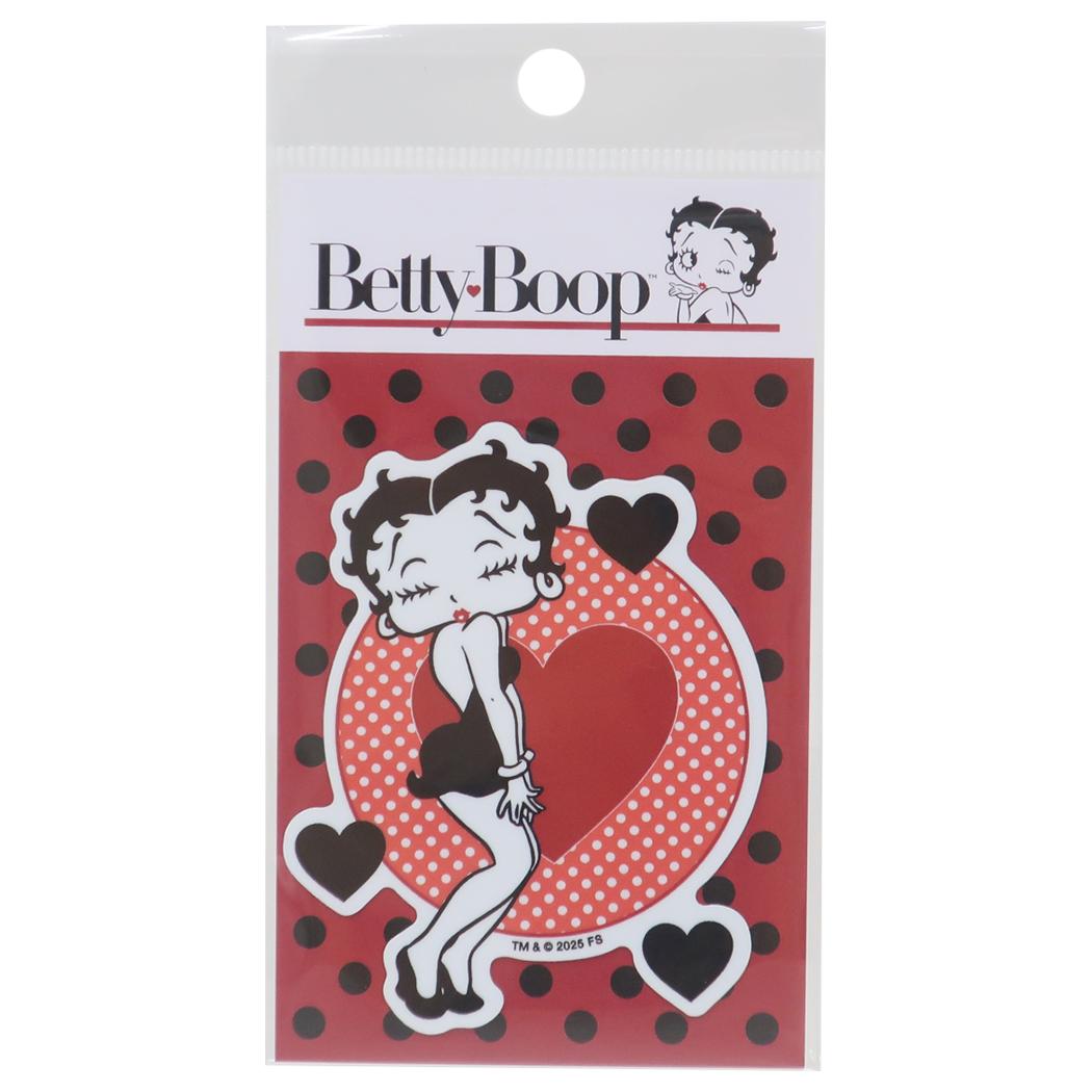 ビニールステッカー ダイカットシール ベティブープ ハート BETTY BOOP ゼネラルステッカー デコステッカー 耐水耐光 メール便可