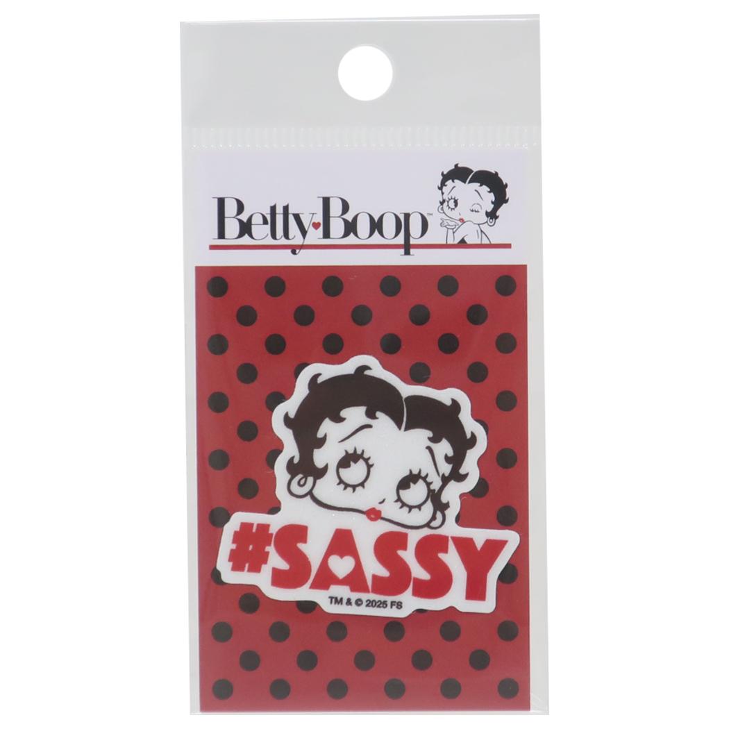 ベティブープ ダイカットシール グリッターダイカットステッカー ＃SASSY BETTY BOOP ゼネラルステッカー デコステッカー 耐水耐光 キャラクター グッズ メール便可 シネマコレクション