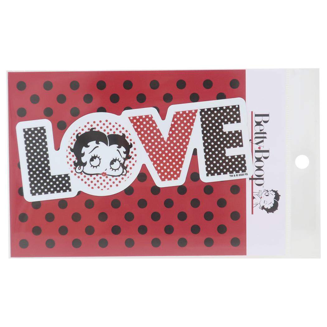 ビッグサイズステッカー ビッグシール ベティブープ LOVE BETTY BOOP ゼネラルステッカー 耐水耐光 デコステッカー メール便可
