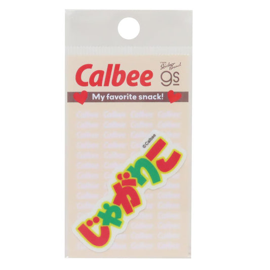 グリッターミニステッカー ダイカットシール カルビー じゃがりこ ロゴ お菓子パッケージ ゼネラルステッカー 耐水耐光 メール便可