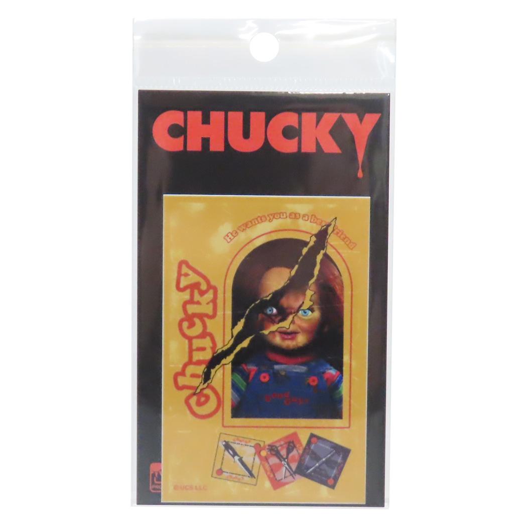 CHUCKY チャッキー ダイカットシール ダイカットビニールステッカー パッケージ ゼネラルステッカー デコステッカー 耐水耐光 映画キャラクター グッズ メール便可 シネマコレクション