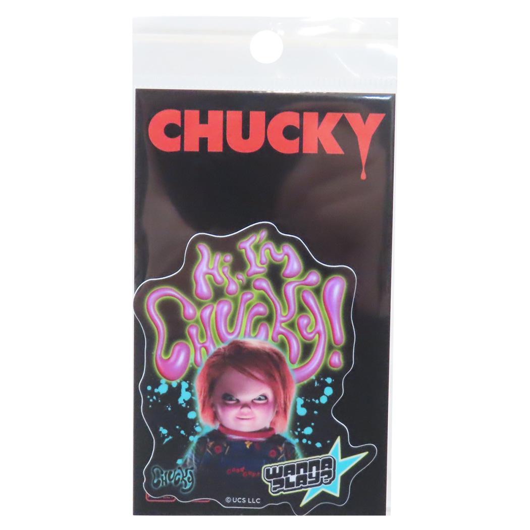 ダイカットビニールステッカー ダイカットシール CHUCKY チャッキー WANNA PLAY? ゼネラルステッカー デコステッカー 耐水耐光 映画メール便可