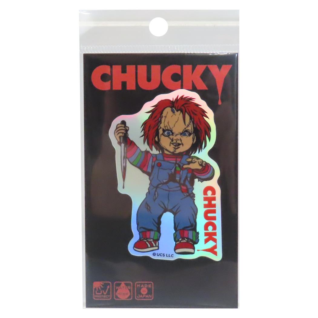 ホログラムステッカー ダイカットシール CHUCKY チャッキー ナイフ 1 ゼネラルステッカー デコステッカー 耐水耐光 映画メール便可