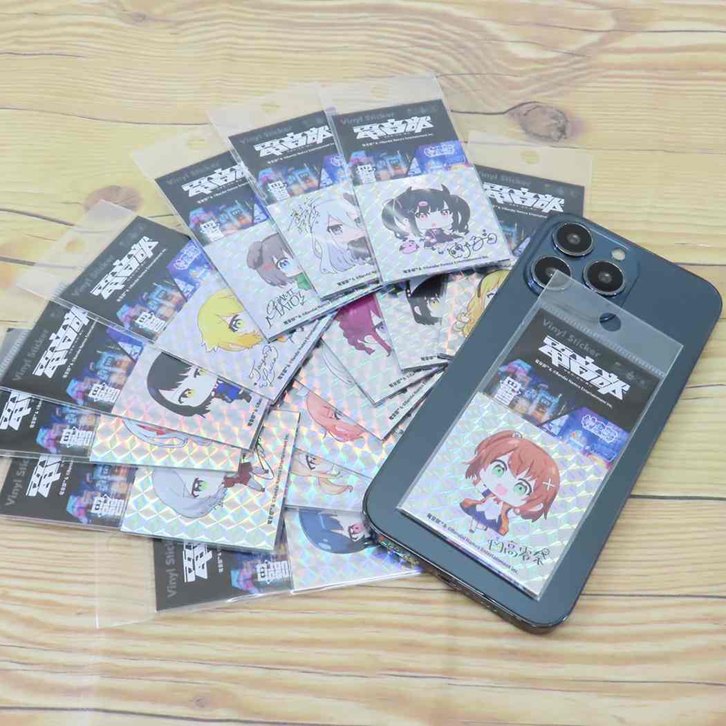 キラキラシール ステッカー 電音部 アザブエリア 白金 煌 ゼネラルステッカー 耐水耐光 デコステッカー メール便可