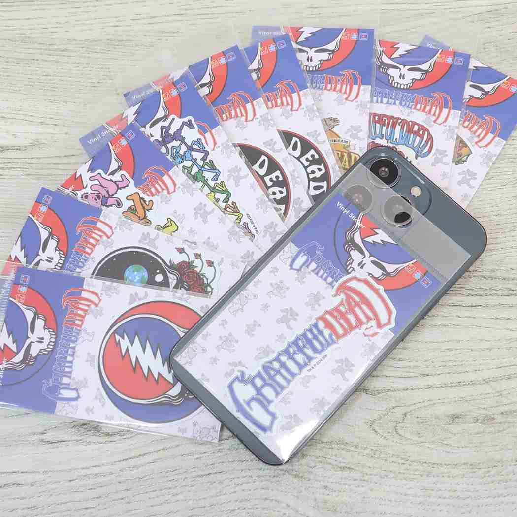 ダイカットビニールステッカー ビニールシール GRATEFUL DEAD グレイトフルデッド DANCING BEARS サークル ゼネラルステッカー デコステッカー 耐水耐光 メール便可