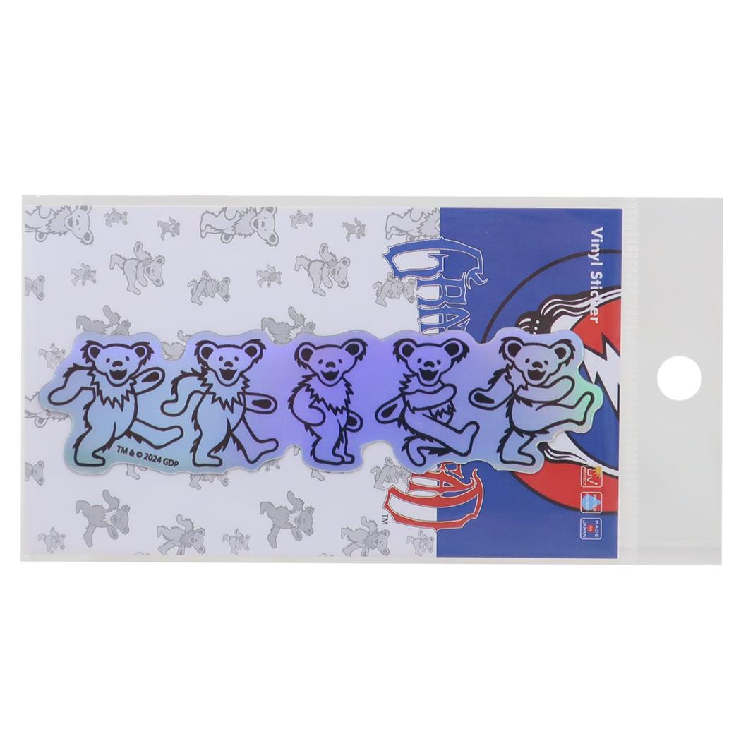 ダイカットホログラムステッカー ステッカー GRATEFUL DEAD グレイトフルデッド DANCING BEARS ゼネラルステッカー デコステッカー 耐水耐光 メール便可