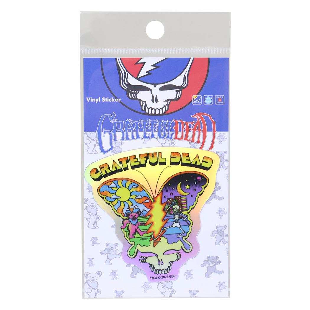 GRATEFUL DEAD ビニールシール ホログラムステッカー Day＆Night Butterfly ゼネラルステッカー