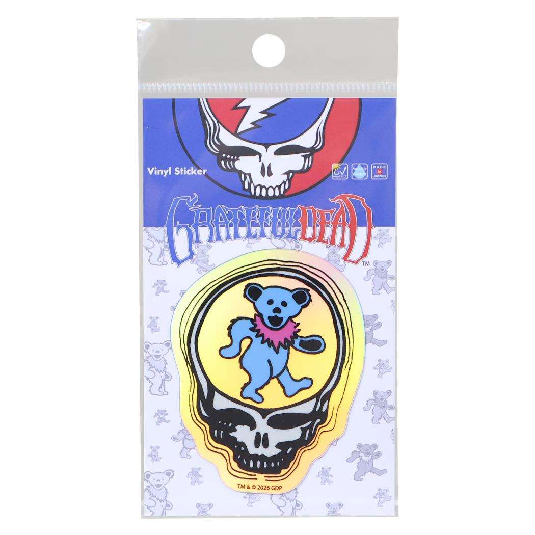 GRATEFUL DEAD ビニールシール ホログラムステッカー Bear Stealie Doodle ゼネラルステッカー