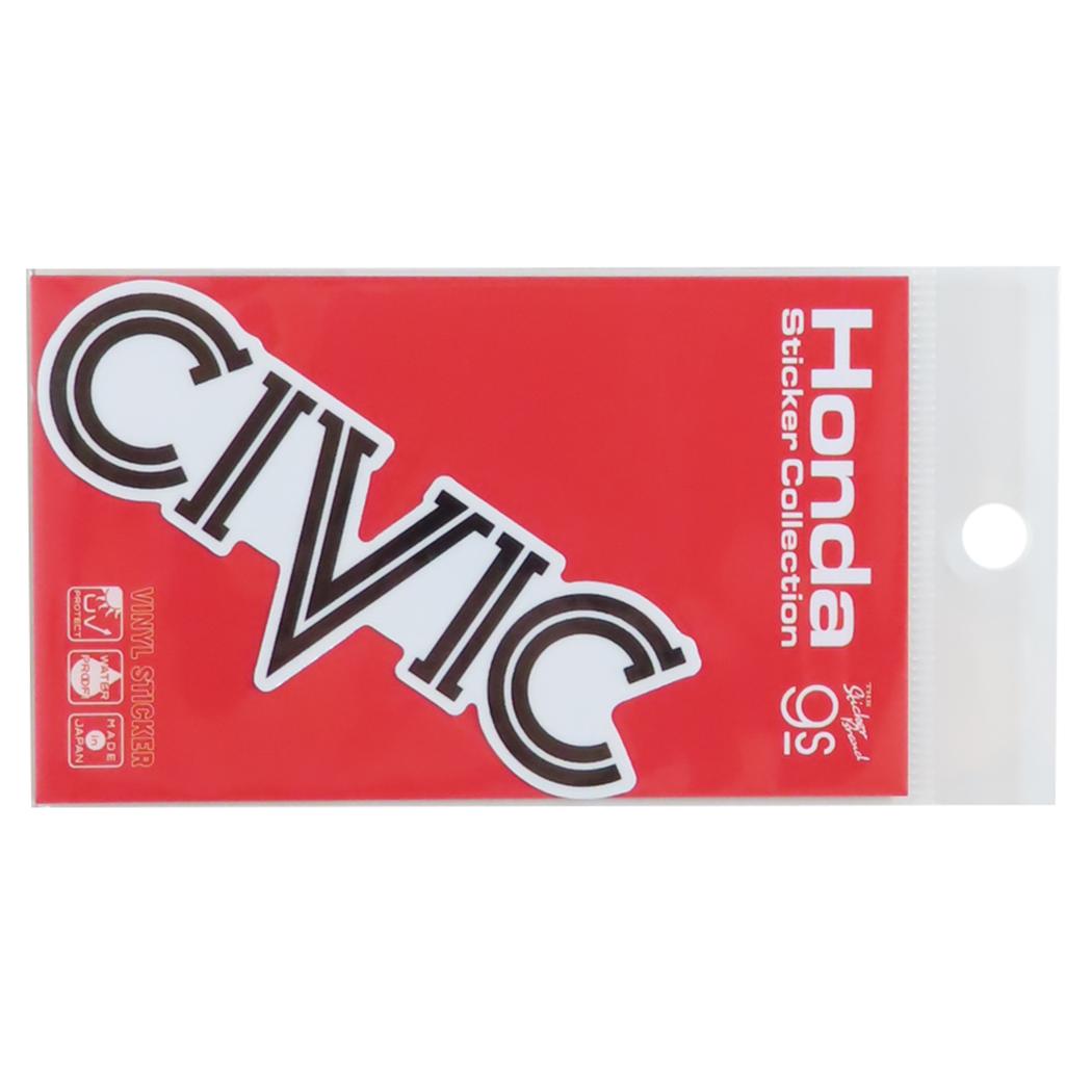 ビニールステッカー ダイカットシール Honda四輪ロゴ CIVIC 1974 自動車 ゼネラルステッカー デコステッカー 耐水耐光 シンプル コレクション カスタム メール便可