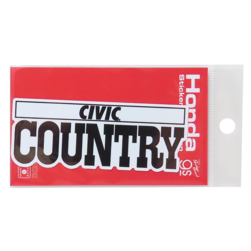 ビニールステッカー ダイカットシール Honda四輪ロゴ CIVIC COUNTRY 自動車 ゼネラルステッカー デコステッカー 耐水耐光 シンプル コレクション カスタム メール便可