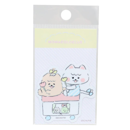 ほわころくらぶ ダイカットシール ダイカットステッカー ぽんぽんぽめちゃん＆しろころんちゃん ゼネラルステッカー デコステッカー 耐水耐光 日本製 キャラクター グッズ メール便可 シネマコレクション