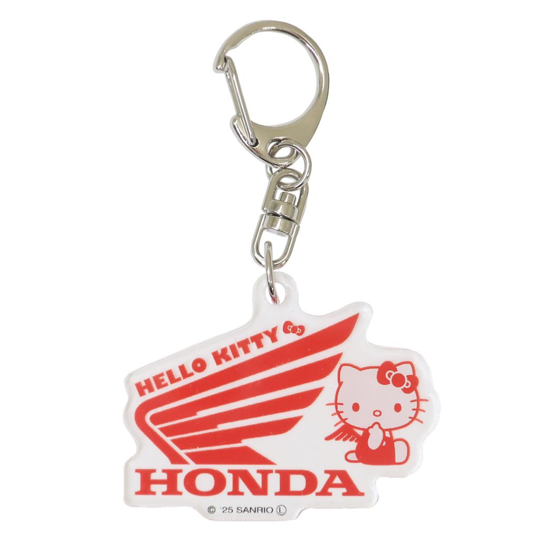 HONDAxハローキティ キーチェーン アクリルキーホルダー WINGxハローキティ サンリオ ゼネラルステッカー プレゼント キャラクター グッズ メール便可 シネマコレクション