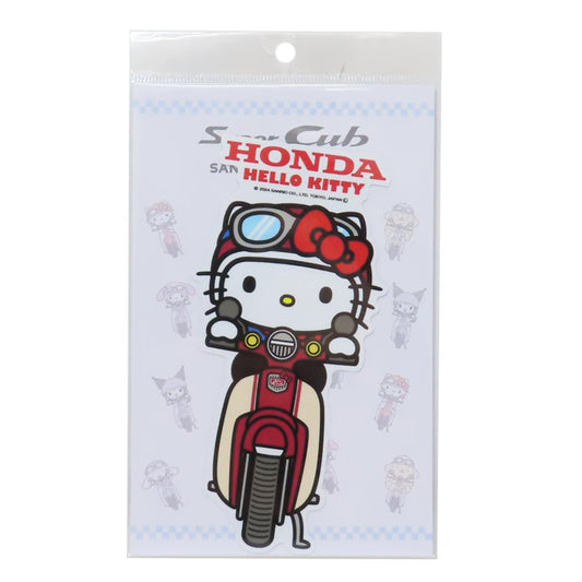 ビッグサイズステッカー ビッグシール HONDAxハローキティ バイク サンリオ ゼネラルステッカー 耐水耐光 デコステッカー メール便可