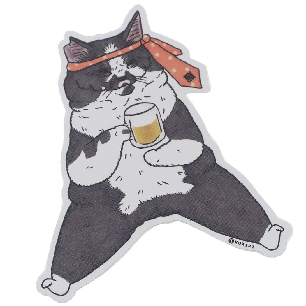 世にも不思議な猫世界ステッカークロス素材ステッカーくまおさんKORIRIゼネラルステッカーDECOシールかわいいキャラクターグッズ通販シネマコレクション