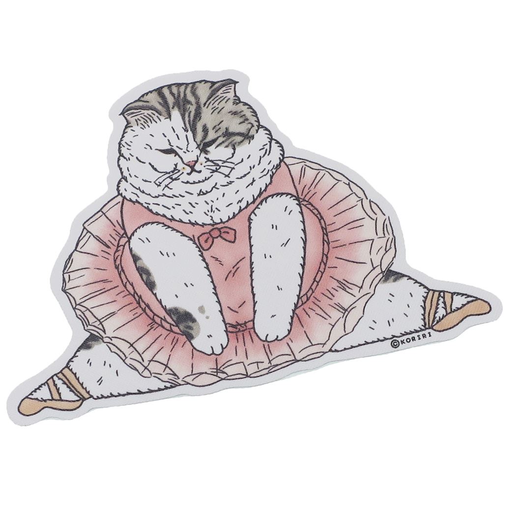 クロス素材ステッカー ステッカー 世にも不思議な猫世界 ミーヤちゃん KORIRI ゼネラルステッカー DECOシール かわいい メール便可