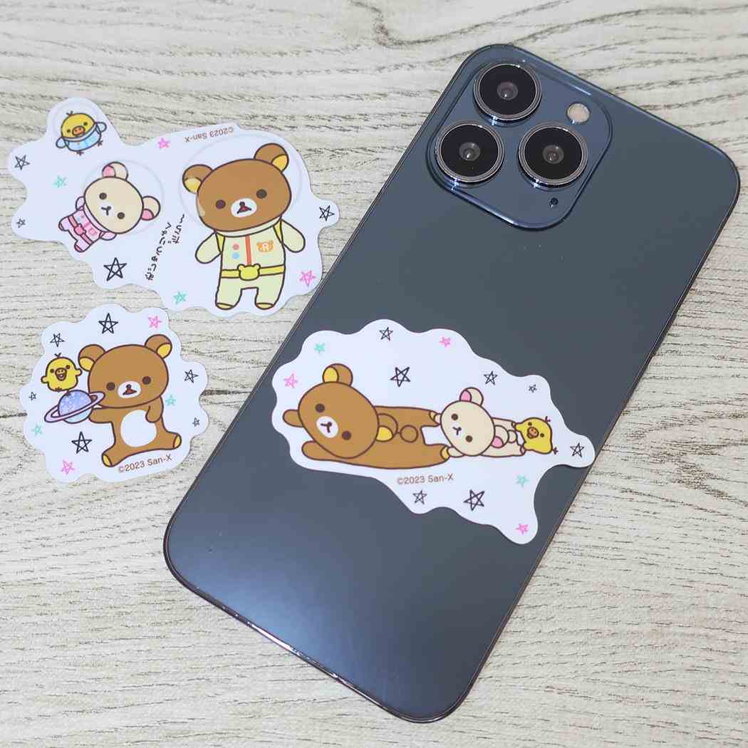 ステッカーパックミニ 3枚セット ステッカーリラックマ 宇宙 サンエックス ゼネラルステッカー 耐水耐光 デコステッカー メール便可