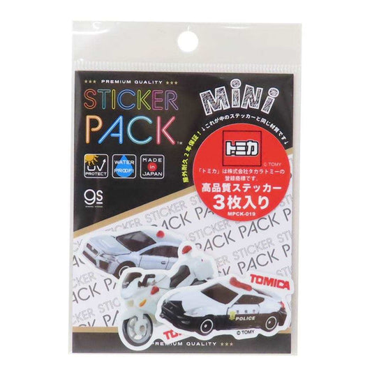 ステッカーパックミニ ダイカットシール トミカ パトロールカーセット TOMICA ゼネラルステッカー デコシール メール便可