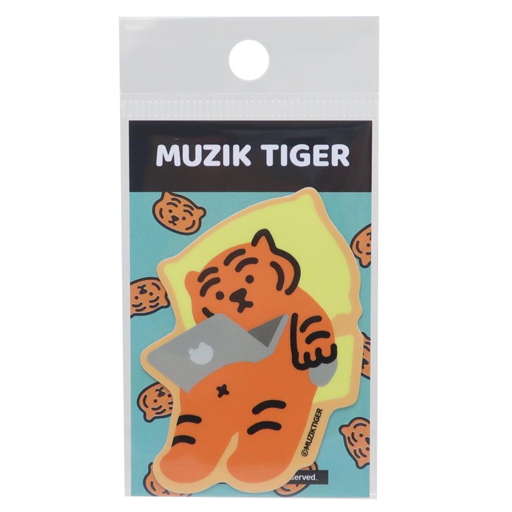 ダイカットミニステッカー ダイカットシール MUZIK TIGER ムジークタイガー パソコン ゼネラルステッカー 耐水耐光 デコステッカー メール便可