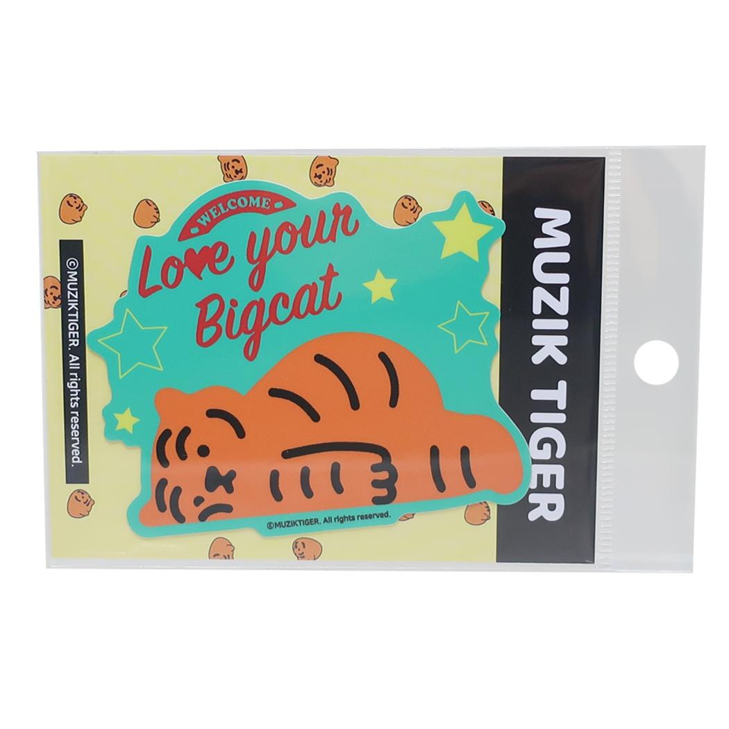 ダイカットステッカー ダイカットシール MUZIK TIGER ムジークタイガー Love your Bigcat ゼネラルステッカー 耐水耐光 デコステッカー メール便可