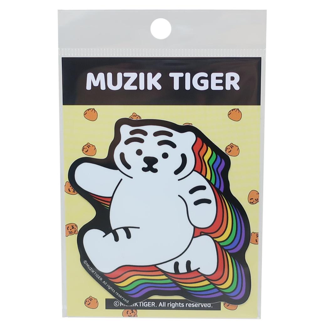 ダイカットステッカー ダイカットシール MUZIK TIGER ムジークタイガー レインボー ゼネラルステッカー 耐水耐光 デコステッカー メール便可