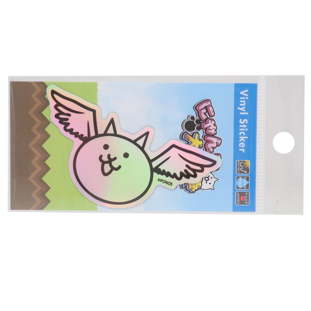 ホログラムステッカー キャラクターステッカー にゃんこ大戦争 ネコノトリ ゼネラルステッカー 耐光耐水 メール便可
