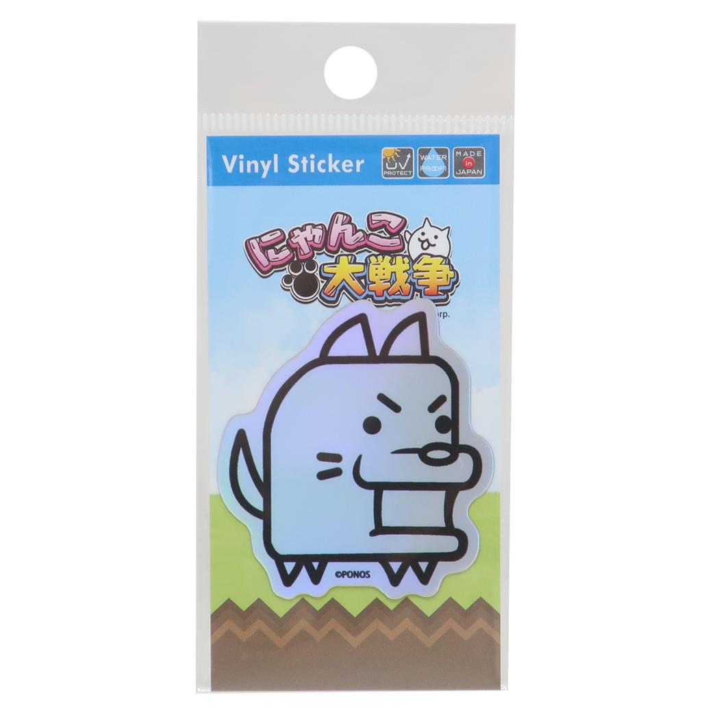 ホログラムステッカー キャラクターステッカー にゃんこ大戦争 わんこ ゼネラルステッカー 耐光耐水 メール便可