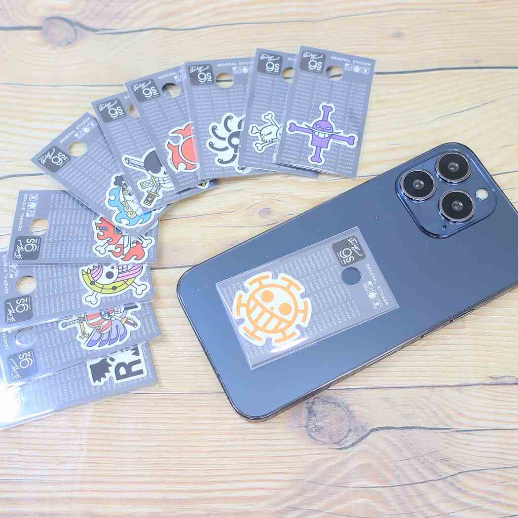 ダイカットミニステッカー ビニールシール ワンピース ジンベエ海賊旗 少年ジャンプ ゼネラルステッカー 耐水耐光 デコステッカー アニメメール便可