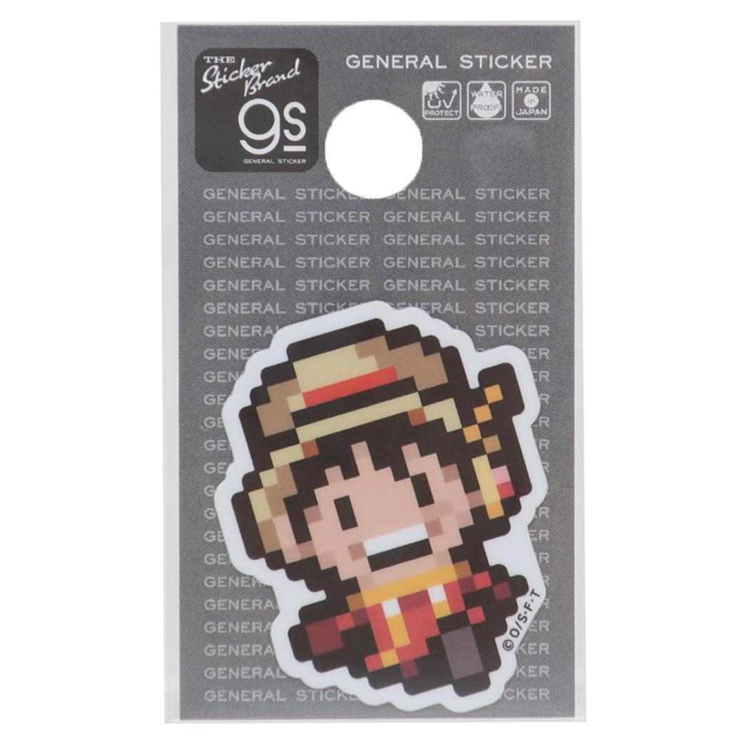 ダイカットミニステッカー ビニールシール ワンピース ピクセル Sサイズ ルフィ エッグヘッドver 少年ジャンプ ゼネラルステッカー 耐水耐光 デコステッカー アニメメール便可